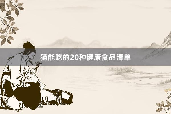 猫能吃的20种健康食品清单